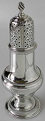 Antique silver caster