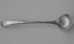 George III Feather-edge saltspoon London 1770 William Fearn shell bowl