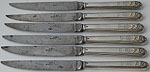 6 Victorian rose pattern knives London 1851 George Adams Earl of Sefton Garrards