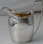 George III bright-cut milk jug London 1801 Bateman