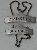 pair wine labels London 1835 Reily Storer Madeira