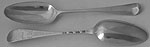 Pair George I Hanoverian tablespoons London 1750 Ebenezer Coker Lieutenant Colonel Grey Anne Grey Shoston