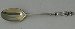 A George I baluster finial teaspoon with rat-tail London circa  1725 probably Peter Tabart