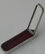 George III toothpick box bright cut velvet lining mirror Birmingham 1795 Samuel Pemberton