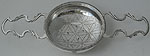 George III lemon strainer two handles London 1767 Samuel Herbert and Henry Bailey