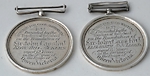 Two Victorian school medals Sir John Cass London 1874 1876