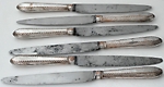 6 Old Sheffield Plate handled knives circa 1790