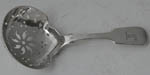 Victorian Fiddle pattern caddyspoon pierced bowl London 1853 W. R. Smily