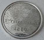 Victorian agricultural medal York 1858 by Robert Heselgrave