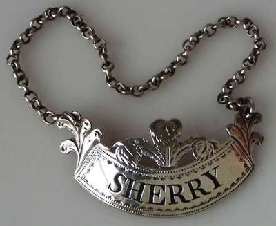 Wine label incorporating Prince of Wales feathers