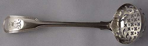 Sifter with engraved crest establishing its Royal owner