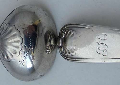 Engraving on 2 saltspoons