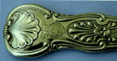 Arms of Prince of Wales on dessert fork